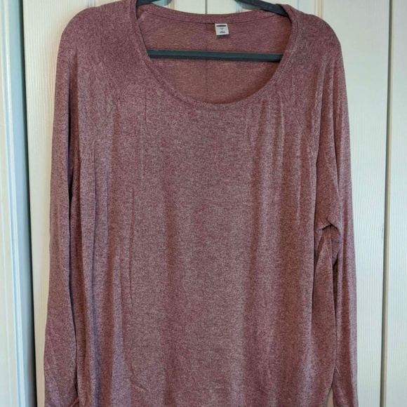 Old Navy Heather Pink Long Sleeve Shirt Size L - Picture 1 of 3